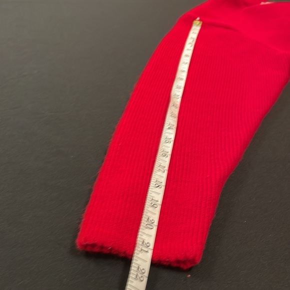 Vintage Tally-Ho women Red Valentines Day cardigan sweater size large 2 pockets - Picture 8 of 9